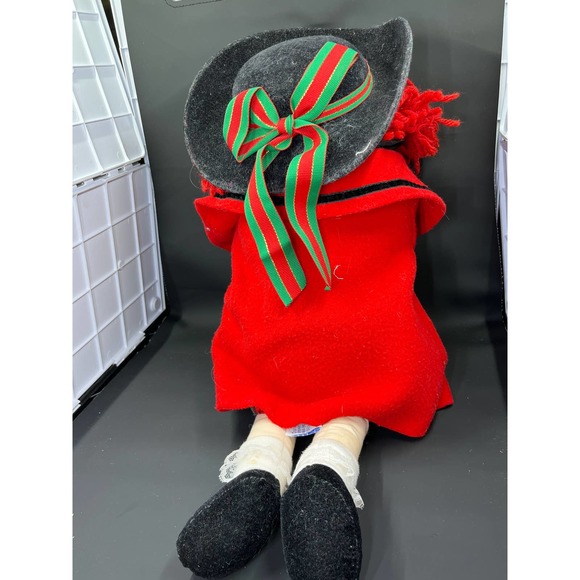 Vintage Madeline Christmas rag Doll, Eden, storybook theme doll, plush - Picture 6 of 7